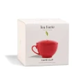Tea Forte Czerwona Filiżanka do herbaty z pokrywką