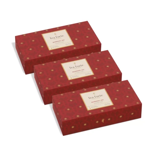 Tea Forte Kolekcja Świąteczna herbat Warming Joy. Herbata na elegancki prezent firmowy, prezent pod choinkę, prezent świąteczny